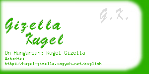 gizella kugel business card